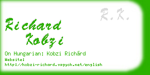 richard kobzi business card