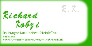 richard kobzi business card